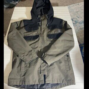 DC Men's  M Haven Snowboard Jacket Hood 15K Thinsulate Mid-weight Green Black